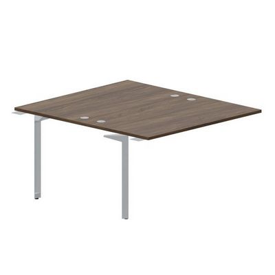 Ray RY2TPG148 WNTI (Орех/Титан) Приставной стол на 2 рабочих места, 4 громмета