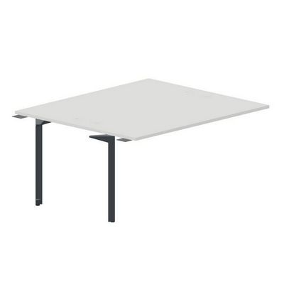 Ray RY2TPG167 BLAN (Белый/Антрацит) Приставной стол на 2 рабочих места, 4 громмета