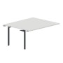 Ray RY2TPG167 BLAN (Белый/Антрацит) Приставной стол на 2 рабочих места, 4 громмета