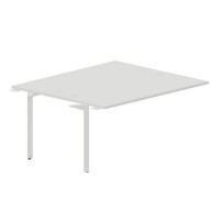 Ray RY2TPG167 BLBL (Белый/Белый) Приставной стол на 2 рабочих места, 4 громмета