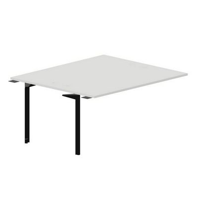 Ray RY2TPG167 BLNR (Белый/Черный) Приставной стол на 2 рабочих места, 4 громмета