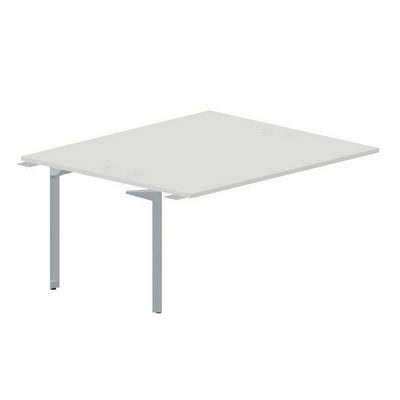 Ray RY2TPG167 BLTI (Белый/Титан) Приставной стол на 2 рабочих места, 4 громмета