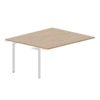 Ray RY2TPG167 OWBL (Светлый дуб/Белый) Приставной стол на 2 рабочих места, 4 громмета