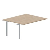 Ray RY2TPG167 OWTI (Светлый дуб/Титан) Приставной стол на 2 рабочих места, 4 громмета