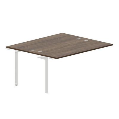 Ray RY2TPG167 WNBL (Орех/Белый) Приставной стол на 2 рабочих места, 4 громмета