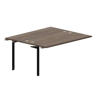 Ray RY2TPG167 WNNR (Орех/Черный) Приставной стол на 2 рабочих места, 4 громмета