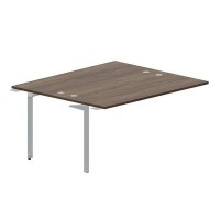 Ray RY2TPG167 WNTI (Орех/Титан) Приставной стол на 2 рабочих места, 4 громмета