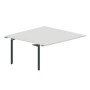 Ray RY2TPG168 BLAN (Белый/Антрацит) Приставной стол на 2 рабочих места, 4 громмета
