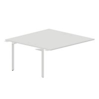 Ray RY2TPG168 BLBL (Белый/Белый) Приставной стол на 2 рабочих места, 4 громмета