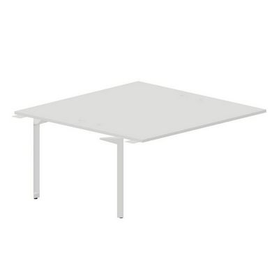 Ray RY2TPG168 BLBL (Белый/Белый) Приставной стол на 2 рабочих места, 4 громмета