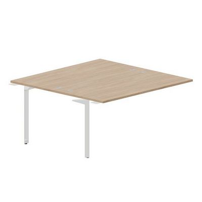 Ray RY2TPG168 OWBL (Светлый дуб/Белый) Приставной стол на 2 рабочих места, 4 громмета