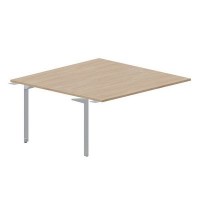 Ray RY2TPG168 OWTI (Светлый дуб/Титан) Приставной стол на 2 рабочих места, 4 громмета