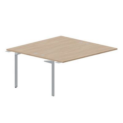 Ray RY2TPG168 OWTI (Светлый дуб/Титан) Приставной стол на 2 рабочих места, 4 громмета