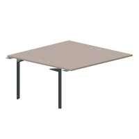 Ray RY2TPG168 TRAN (Тортора/Антрацит) Приставной стол на 2 рабочих места, 4 громмета