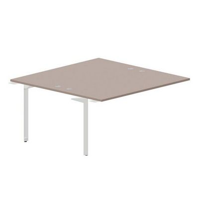 Ray RY2TPG168 TRBL (Тортора/Белый) Приставной стол на 2 рабочих места, 4 громмета