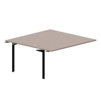 Ray RY2TPG168 TRNR (Тортора/Черный) Приставной стол на 2 рабочих места, 4 громмета