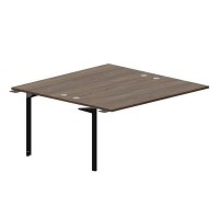 Ray RY2TPG168 WNNR (Орех/Черный) Приставной стол на 2 рабочих места, 4 громмета