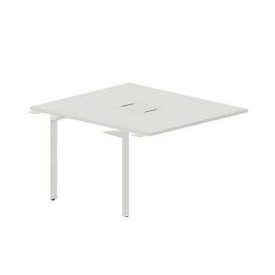 Ray RY2TPL127 BLBL (Белый/Белый) Приставной стол на 2 рабочих места, 2 металлических аутлета