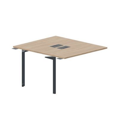 Ray RY2TPL127 OWAN (Светлый дуб/Антрацит) Приставной стол на 2 рабочих места, 2 металлических аутлета