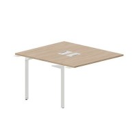 Ray RY2TPL127 OWBL (Светлый дуб/Белый) Приставной стол на 2 рабочих места, 2 металлических аутлета