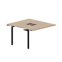 Ray RY2TPL127 OWNR (Светлый дуб/Черный) Приставной стол на 2 рабочих места, 2 металлических аутлета