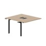 Ray RY2TPL127 OWNR (Светлый дуб/Черный) Приставной стол на 2 рабочих места, 2 металлических аутлета
