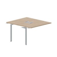Ray RY2TPL127 OWTI (Светлый дуб/Титан) Приставной стол на 2 рабочих места, 2 металлических аутлета