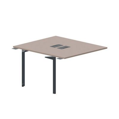 Ray RY2TPL127 TRAN (Тортора/Антрацит) Приставной стол на 2 рабочих места, 2 металлических аутлета