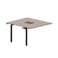 Ray RY2TPL127 TRNR (Тортора/Черный) Приставной стол на 2 рабочих места, 2 металлических аутлета