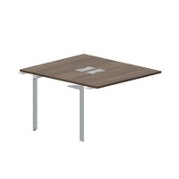 Ray RY2TPL127 WNTI (Орех/Титан) Приставной стол на 2 рабочих места, 2 металлических аутлета