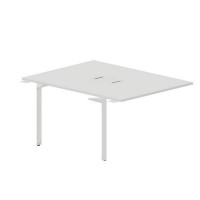 Ray RY2TPL128 BLBL (Белый/Белый) Приставной стол на 2 рабочих места, 2 металлических аутлета