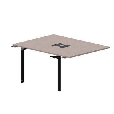 Ray RY2TPL128 TRNR (Тортора/Черный) Приставной стол на 2 рабочих места, 2 металлических аутлета