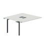 Ray RY2TPL147 BLAN (Белый/Антрацит) Приставной стол на 2 рабочих места, 2 металлических аутлета