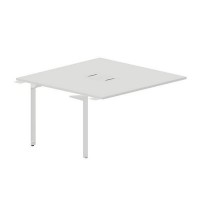 Ray RY2TPL147 BLBL (Белый/Белый) Приставной стол на 2 рабочих места, 2 металлических аутлета