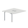 Ray RY2TPL147 BLTI (Белый/Титан) Приставной стол на 2 рабочих места, 2 металлических аутлета
