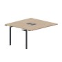 Ray RY2TPL147 OWAN (Светлый дуб/Антрацит) Приставной стол на 2 рабочих места, 2 металлических аутлета