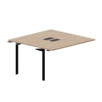 Ray RY2TPL147 OWNR (Светлый дуб/Черный) Приставной стол на 2 рабочих места, 2 металлических аутлета