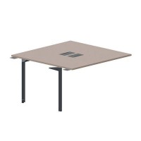 Ray RY2TPL147 TRAN (Тортора/Антрацит) Приставной стол на 2 рабочих места, 2 металлических аутлета