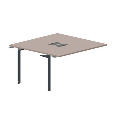 Ray RY2TPL147 TRAN (Тортора/Антрацит) Приставной стол на 2 рабочих места, 2 металлических аутлета