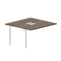 Ray RY2TPL147 WNBL (Орех/Белый) Приставной стол на 2 рабочих места, 2 металлических аутлета