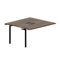 Ray RY2TPL147 WNNR (Орех/Черный) Приставной стол на 2 рабочих места, 2 металлических аутлета