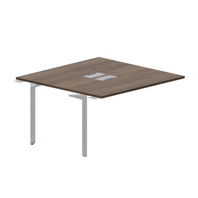 Ray RY2TPL147 WNTI (Орех/Титан) Приставной стол на 2 рабочих места, 2 металлических аутлета