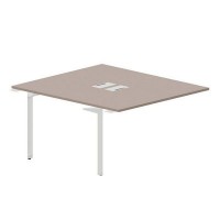 Ray RY2TPL148 TRBL (Тортора/Белый) Приставной стол на 2 рабочих места, 2 металлических аутлета