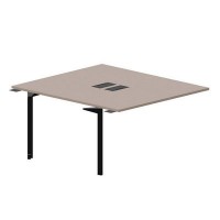 Ray RY2TPL148 TRNR (Тортора/Черный) Приставной стол на 2 рабочих места, 2 металлических аутлета