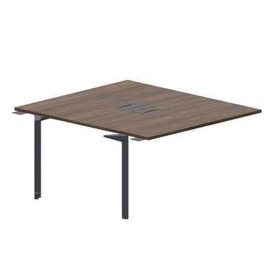 Ray RY2TPL148 WNAN (Орех/Антрацит) Приставной стол на 2 рабочих места, 2 металлических аутлета