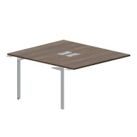 Ray RY2TPL148 WNTI (Орех/Титан) Приставной стол на 2 рабочих места, 2 металлических аутлета