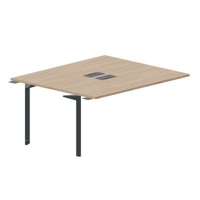 Ray RY2TPL167 OWAN (Светлый дуб/Антрацит) Приставной стол на 2 рабочих места, 2 металлических аутлета