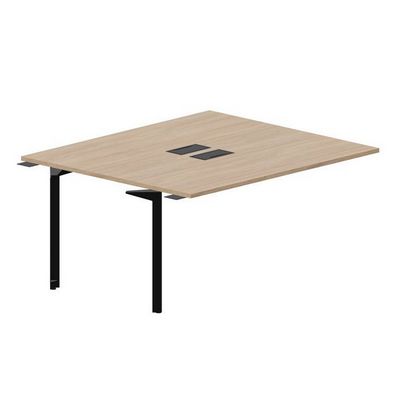 Ray RY2TPL167 OWNR (Светлый дуб/Черный) Приставной стол на 2 рабочих места, 2 металлических аутлета