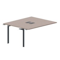 Ray RY2TPL167 TRAN (Тортора/Антрацит) Приставной стол на 2 рабочих места, 2 металлических аутлета