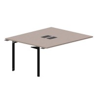 Ray RY2TPL167 TRNR (Тортора/Черный) Приставной стол на 2 рабочих места, 2 металлических аутлета